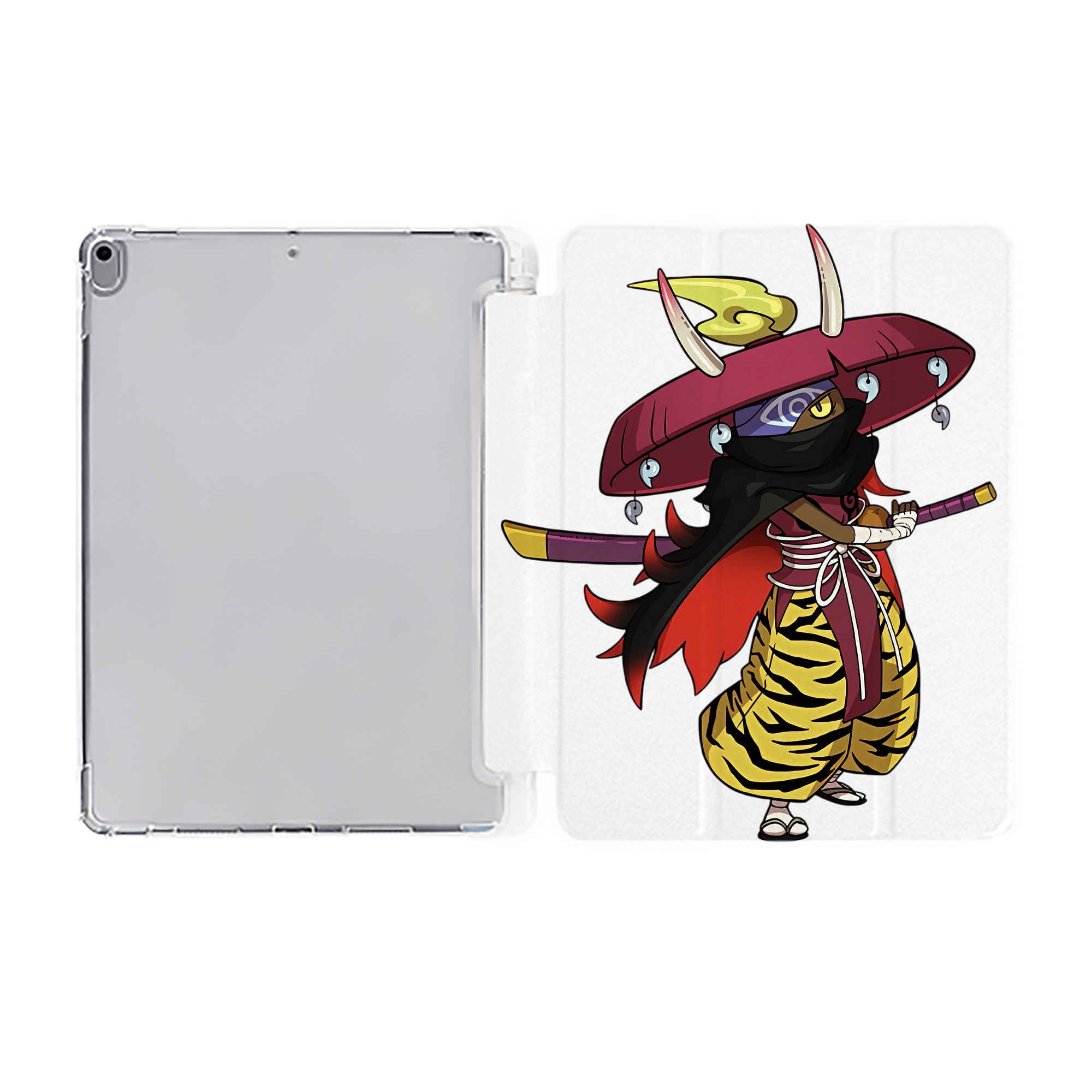 （画像用） 妖怪ウォッチ Yo-kai Watch IPad ケース ペン収納付き 三つ折りスタンド PUレザー×シリコン 対応機種9.5/10.5/10.9インチ